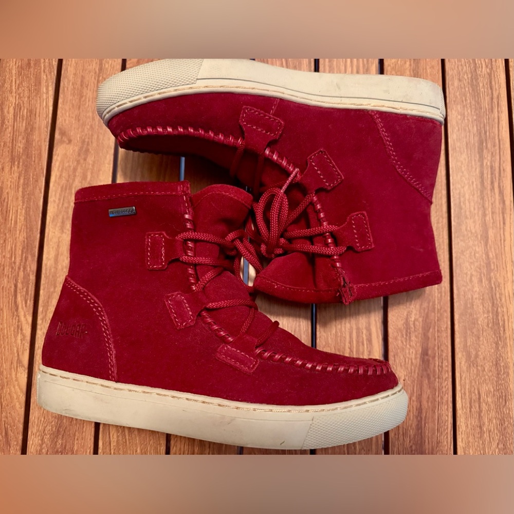 Cougar Fabiola Women's Red Suede Lace Up Booties - Size 7